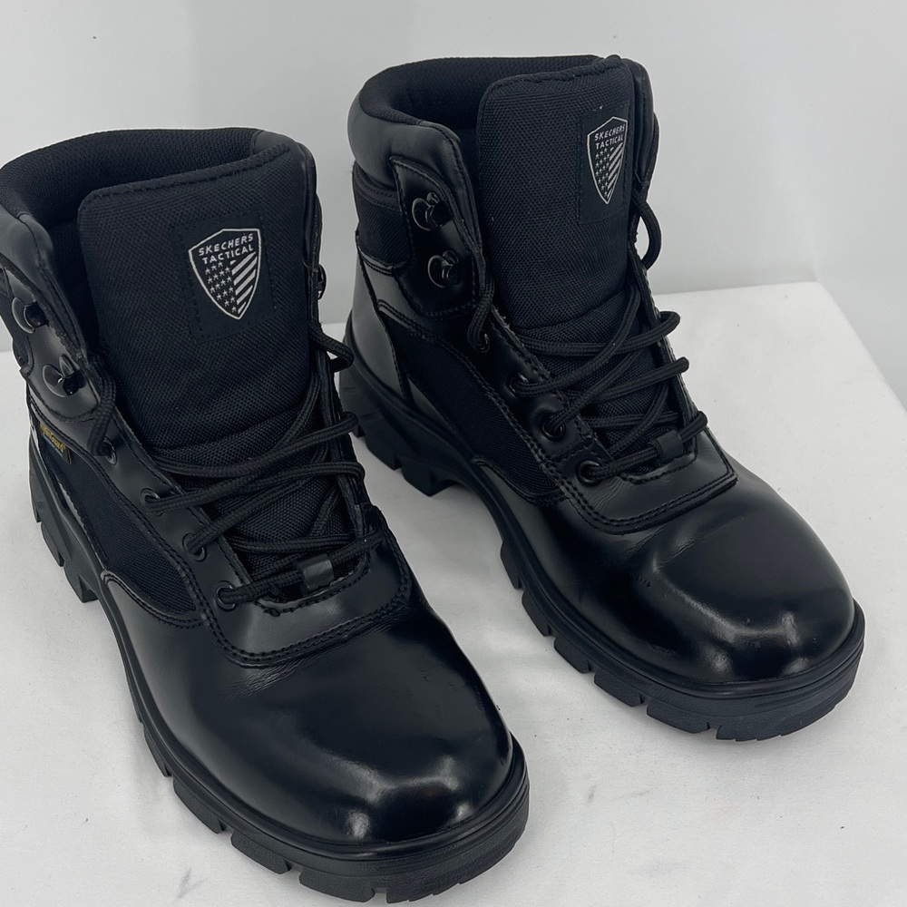 Skechers Men's Black Tactical Lace-Up Boots SIZE 7.5